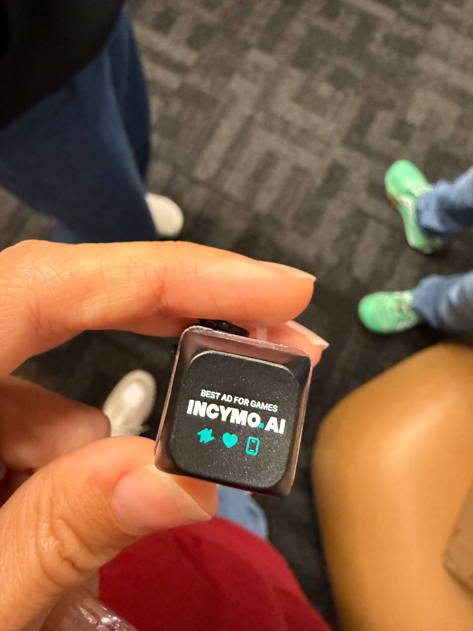 Incymo AI branded event giveaway held at a conference